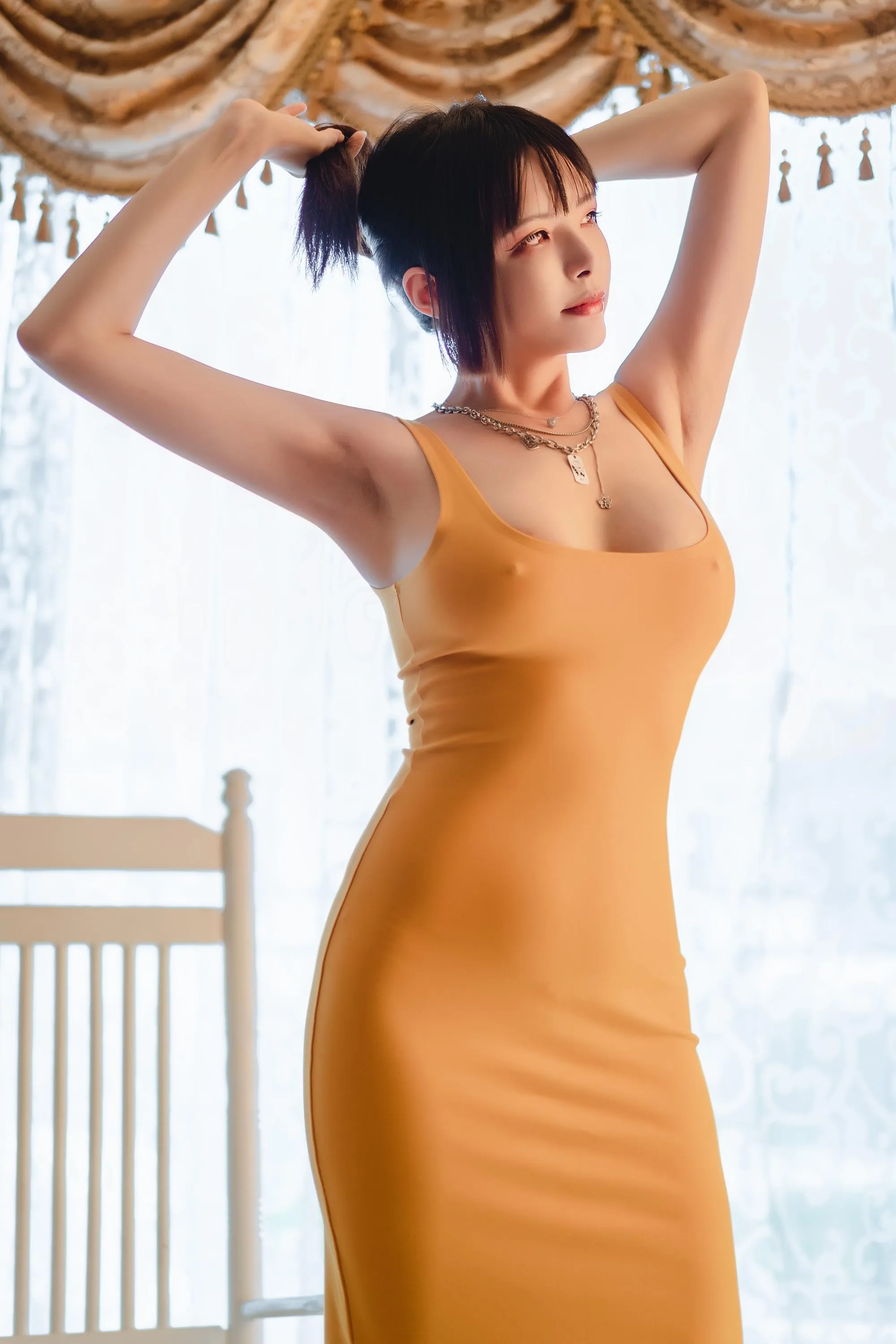 秋和柯基 – NO.053 黄色连衣裙 [44P]插图7